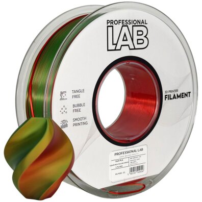 Filament Professional Lab PLA SILK TRI COLOR 1000g 1.75mm RED YELLOW GREEN