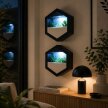 Wiszące donice LED RGB 3D 2 szt. 250 mm – okrągłe, hexagon lub mix (2)