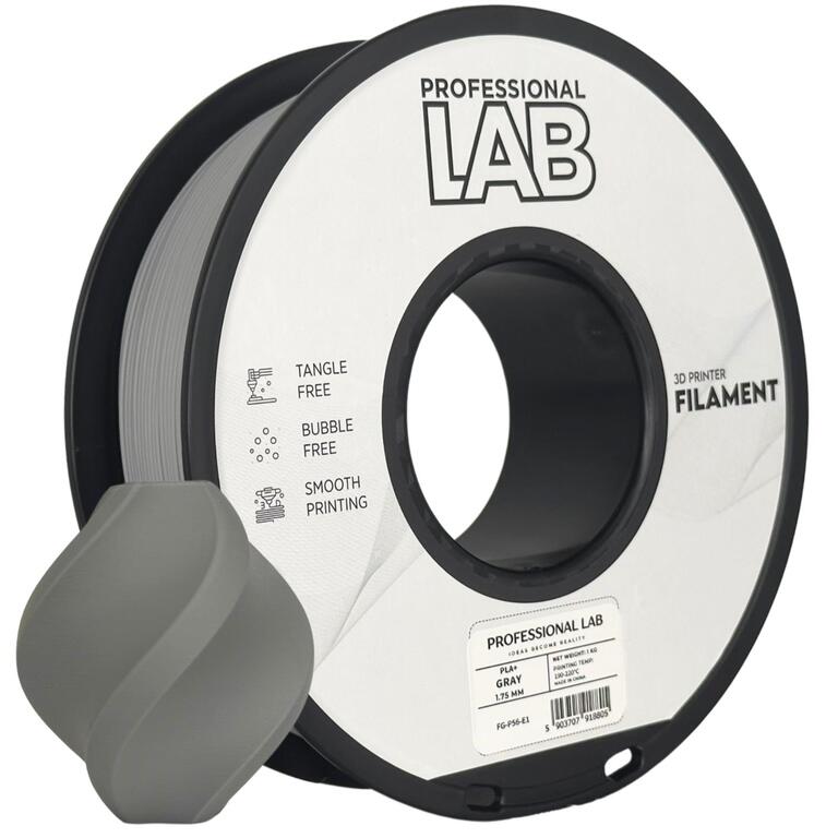 Filament Professional Lab PLA+ 1KG 1000g 1.75mm GRAY Szary