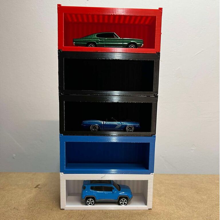 Kontener organizer na modele 1:64 – modułowy pojemnik Hot Wheels (2)