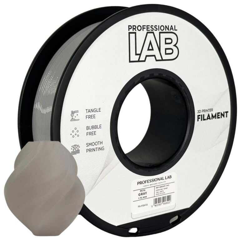 Filament Professional Lab PETG 1KG 1000g 1.75mm GRAY Szary