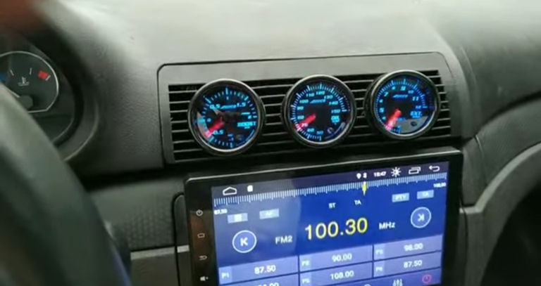 Potrójna kratka pod 3 wskaźniki 52 mm BMW E39 E46 (5)
