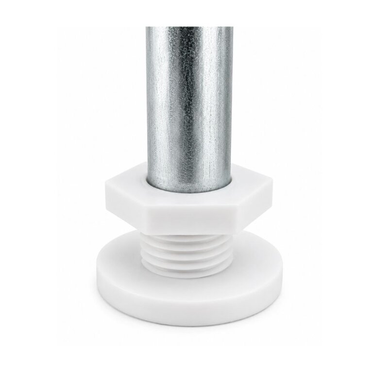 Rozetka skręcana do rurki Ø12,5–13 mm | Maskownica kasetonu 40 mm | Biała