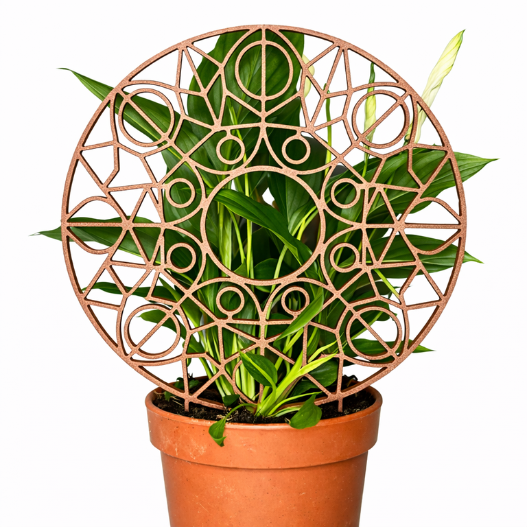 Podpora do roślin Mandala – dekoracyjny trellis do doniczki