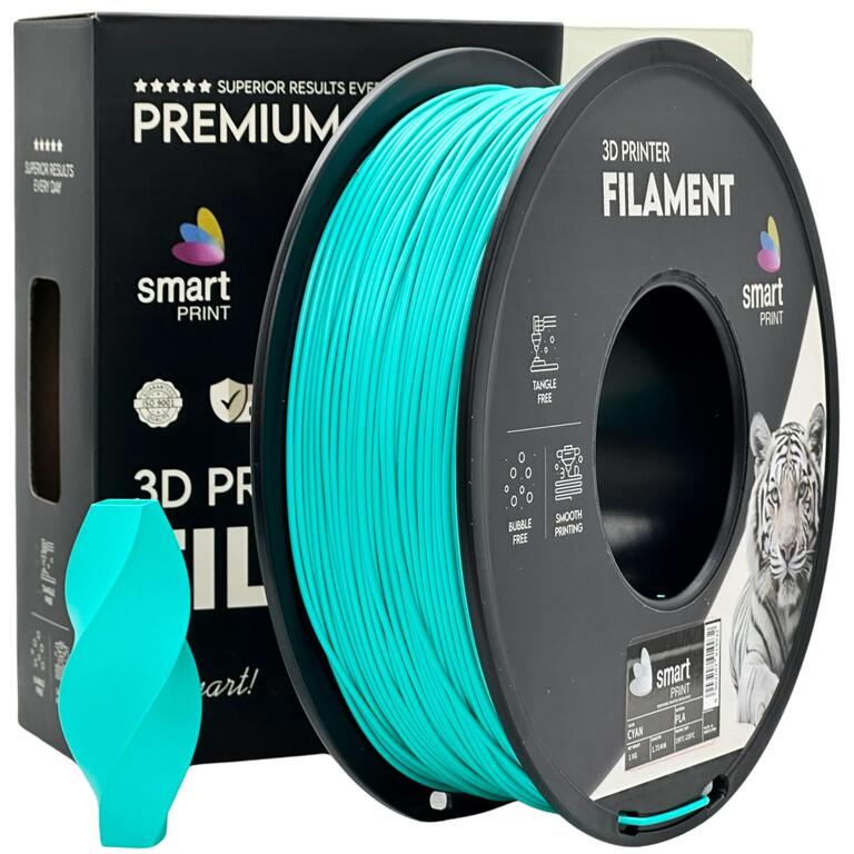 Filament SMART PRINT PLA 1KG 1000g 1.75mm CYAN