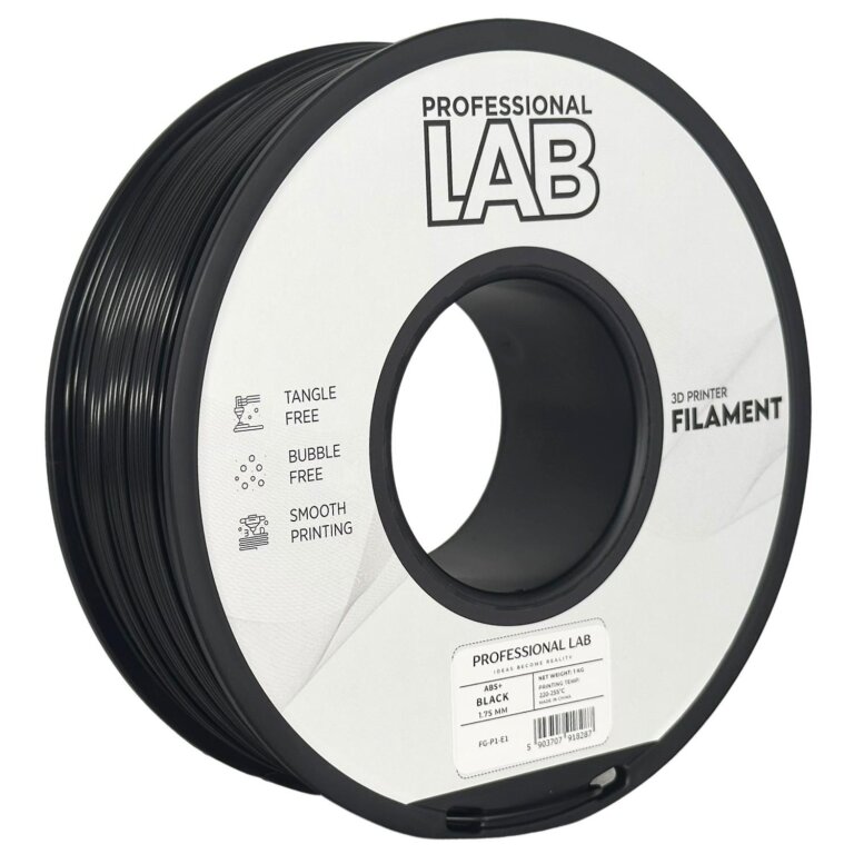 Filament Professional Lab ABS+ 1KG 1000g 1.75mm Black Czarny