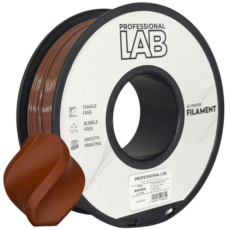 Filament Professional Lab PETG 1KG 1000g 1.75mm Brown Brązowy