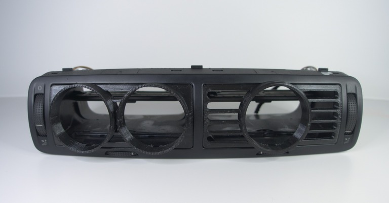 Kratka nawiewu 2 wskaźniki 52mm TURBO VW Passat B5 (4)